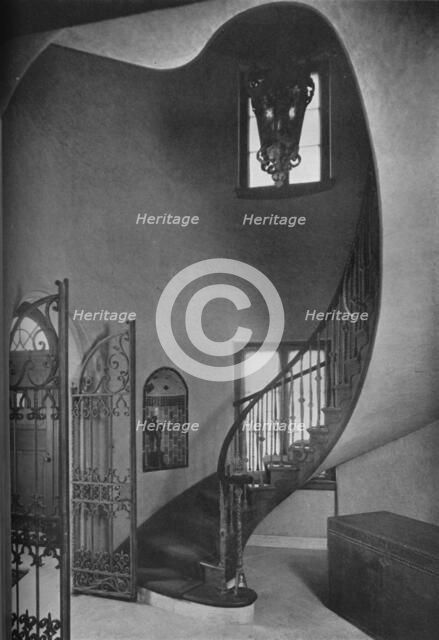 Stair hall, Casa Bournita, Green's Farms, Westport, Connecticut, 1926. Artist: Unknown.