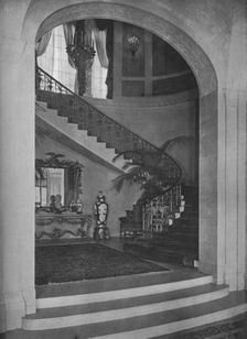 Stair hall, house of Mrs William Hayward, New York, 1922