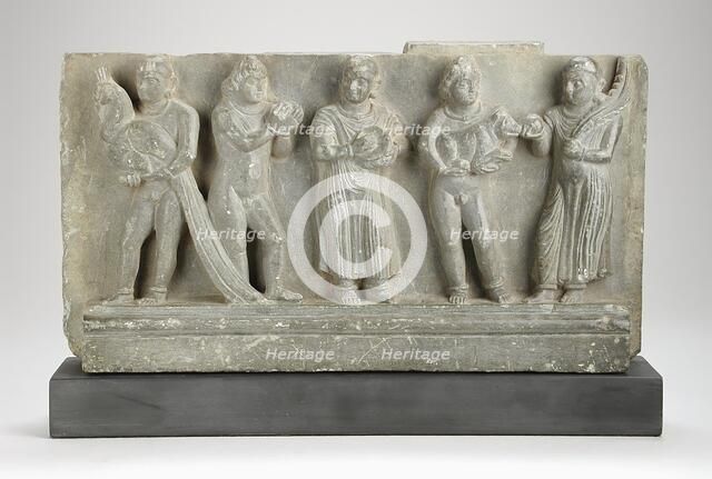 Stair-Riser Relief with Offering Scene, 2nd-3rd century. Creator: Unknown.