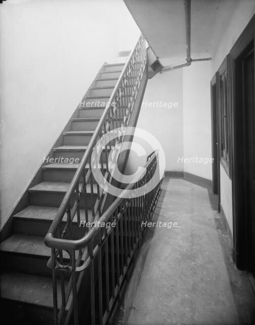 Stairway and hall, tenement, New York City, between 1900 and 1910. Creator: Unknown.
