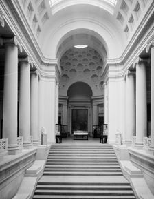 Stairway and rotunda, Museum of Fine Arts, Boston, Mass., c.between 1910 and 1920. Creator: Unknown