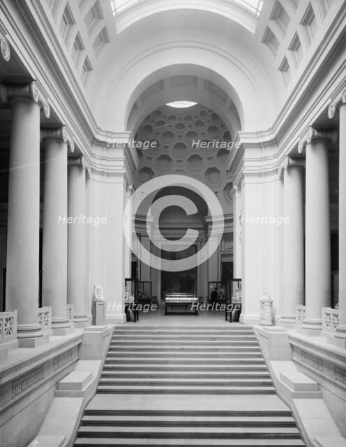 Stairway and rotunda, Museum of Fine Arts, Boston, Mass., c.between 1910 and 1920. Creator: Unknown.