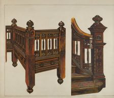 Stairway Balustrade, c. 1937. Creator: Florence Truelson