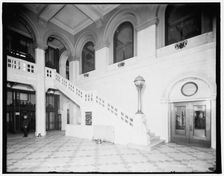 Stairway, first floor, Union Trust Building, Detroit, Mich., between 1900 and 1906. Creator: Unknown