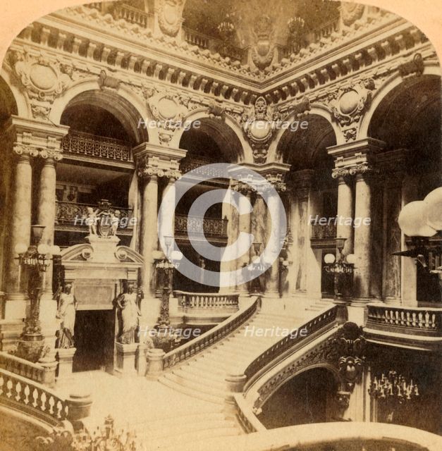 'Stairway in Grand Opera House, Paris, France', c1900. Creator: Unknown.