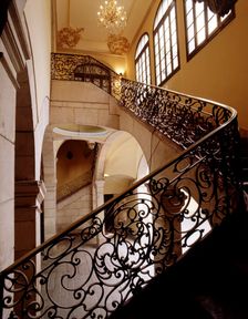 Stairway of the Virreina Palace in Barcelona, work by Carles Grau