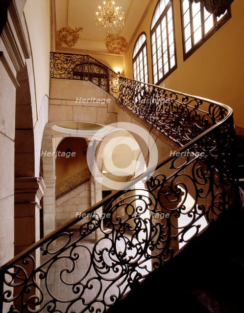 Stairway of the Virreina Palace in Barcelona, work by Carles Grau.