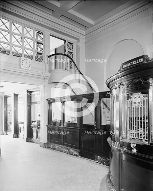 Stairway leading to director's room, 34th St.National Bank, New York City, between 1900 and 1910. Creator: Unknown.