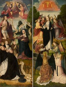 Stairway to Heaven and Calvary, 1490. Creator: Master of the Amsterdam Death of the Virgin