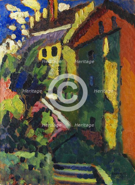 Stairway to the castle (Murnau), 1909. Creator: Kandinsky, Wassily Vasilyevich (1866-1944).