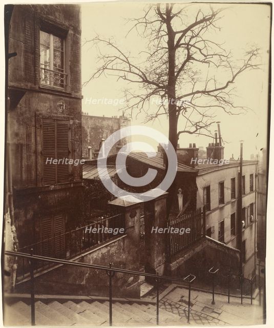 Staircase, Montmartre, 1921. Creator: Atget, Eugène (1857-1927).