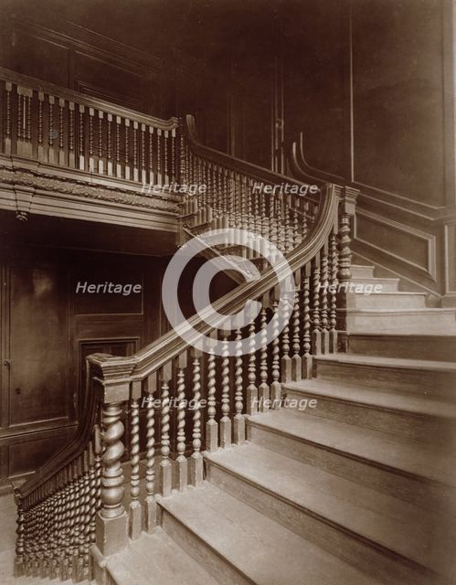 Staircase, No. 10. Austin Friars, c1884. Creator: Henry Dixon & Son.