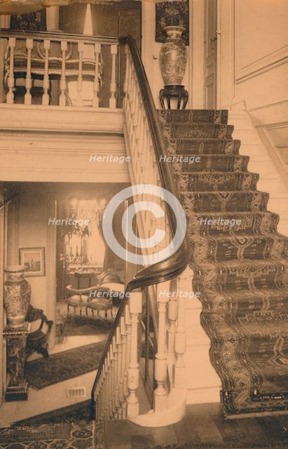 Staircase at the Cuban Embassy in Brussels, Belgium, 1927.  Creator: Unknown.