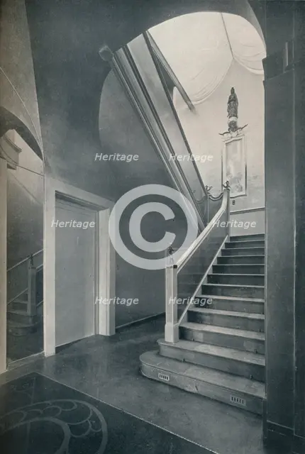 'Staircase and hall of Finella by architect Raymond McGrath (1903-1977)', 1930. Artist: Unknown.