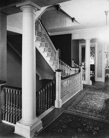 Staircase, four-story townhouse, possibly New York,N.Y., between 1900 and 1905. Creator: William H. Jackson