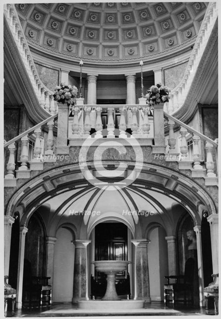 Staircase hall, British Embassy, 70 Wilhelmstrasse, Berlin, Germany, 1939. Artist: Unknown.