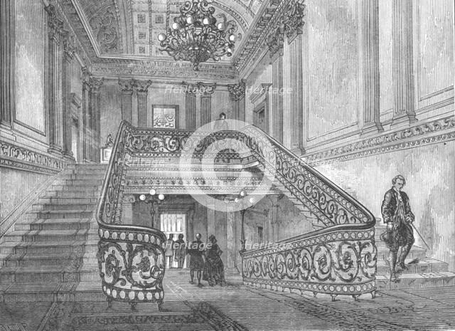Staircase in Northumberland House, 1897. Artist: Unknown.