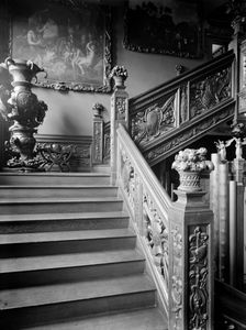 Staircase in Ham House, Richmond, London. Artist: WJ Brunell