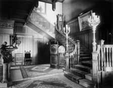 Staircase in home of Senator Philander Knox, Washington, D.C., between 1890 and 1950. Creator: Frances Benjamin Johnston