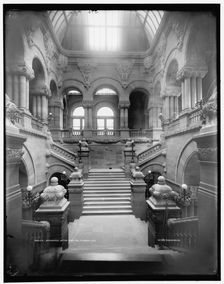 Staircase in the Capitol, Albany, N.Y., between 1901 and 1906. Creator: Unknown