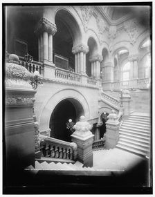 Staircase in the Capitol, Albany, N.Y., between 1901 and 1906. Creator: Unknown