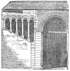 Staircase in the Conventional Buildings, Canterbury, 1844. Creator: Unknown