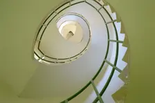 Staircase inside Dungeness lighthouse, Shepway, Kent, 1997. Artist: N Corrie