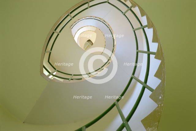 Staircase inside Dungeness lighthouse, Shepway, Kent, 1997. Artist: N Corrie