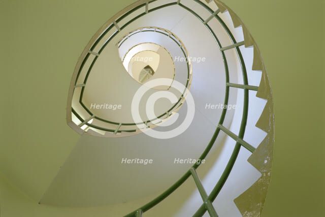 Staircase inside Dungeness lighthouse, Shepway, Kent, 1997. Artist: N Corrie