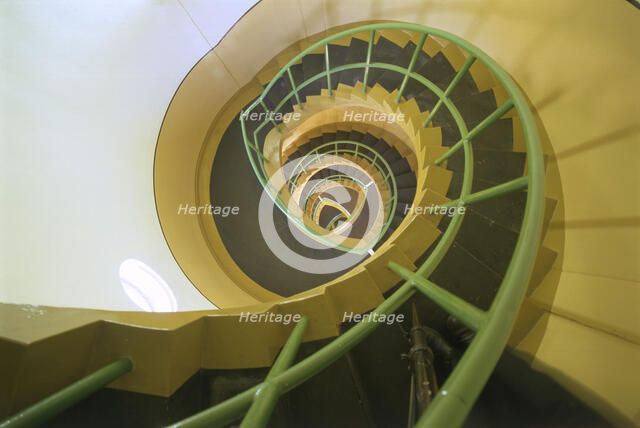 Staircase inside Dungeness lighthouse, Shepway, Kent, 1997. Artist: N Corrie
