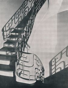 Staircase railing in monel metal designed for a New York residence 1933