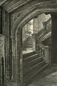 Staircase to the Chapel and Upper School 1911. Creator: Unknown
