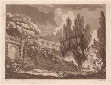 Stairs in an Italian Garden , 1766. Creator: Jean-Claude-Richard Saint-Non (French, 1727-1791)