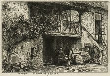 Stairs in Front of a House, 1843. Creator: Charles Emile Jacque