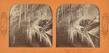 Stalactites a la Source de l'Arveiron pres Chamonix, 1860s. Creator: Adolphe Block