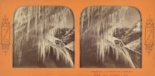 Stalactites a la Source de l'Arveiron pres Chamonix, 1860s. Creator: Adolphe Block
