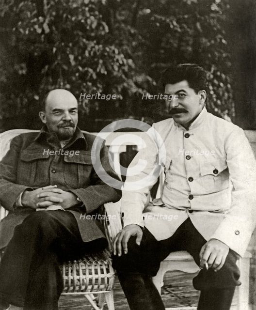 Stalin and Lenin. August 1922, 1922.
