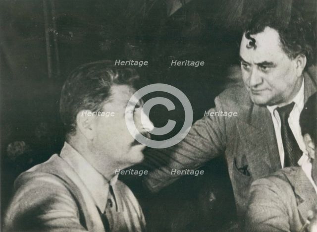 Stalin and Maxim Litvinov, 1935.