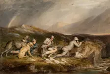 Stalking in the Highlands, 1853. Creator: James William Giles