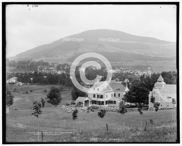 Stamford and Mt. Utsayantha, Catskill Mountains, N.Y., c1902. Creator: Unknown.