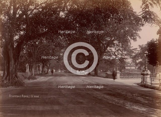 Stamford Road, Singapore, 1860s-70s. Creator: Unknown.