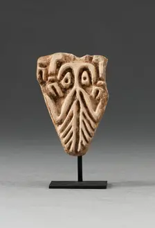 Stamp Depicting a Plant-like Motf, Possibly A.D. 1000-1500. Creator: Unknown