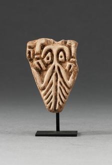 Stamp Depicting a Plant-like Motf, Possibly A.D. 1000-1500. Creator: Unknown