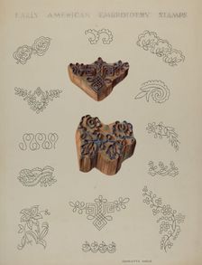 Stamps for Embroidery, c. 1937. Creator: Charlotte Angus