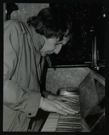Stan Tracey playing the piano at The Bell, Codicote, Hertfordshire, 2 February 1986. Creator: Denis Williams