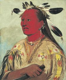 Stán-au-pat, Bloody Hand, Chief of the Tribe, 1832. Creator: George Catlin