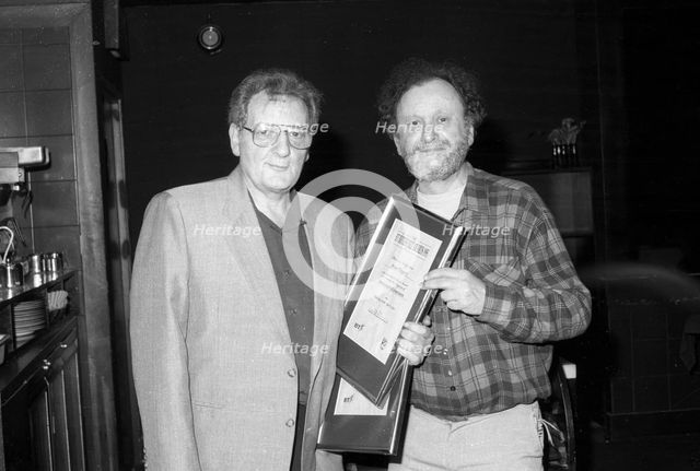 Stan Britt and Stan Tracey, BT British Jazz Awards, Pizza On The Park, London, 25 April, 1995.  Artist: Brian O'Connor.
