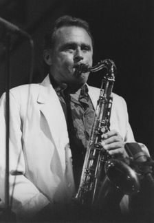 Stan Getz, North Sea Jazz Festival, Netherlands 1990. Creator: Brian Foskett