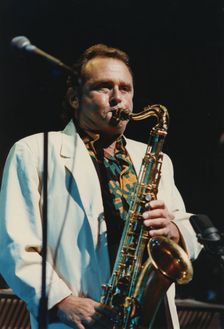 Stan Getz, North Sea Jazz Festival, The Hague, Holland, 1990. Creator: Brian Foskett