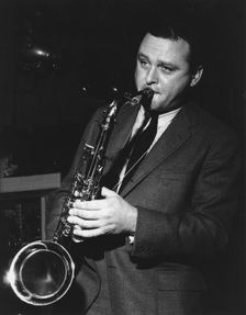 Stan Getz, Ronnie Scotts, Gerrard Street, London, 1964. Creator: Brian Foskett